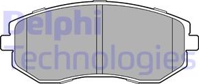 Delphi LP3459 - Тормозные колодки, дисковые, комплект www.autospares.lv