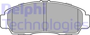 Delphi LP3462 - Тормозные колодки, дисковые, комплект www.autospares.lv