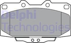 Delphi LP3409 - Тормозные колодки, дисковые, комплект www.autospares.lv