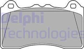 Delphi LP3436 - Тормозные колодки, дисковые, комплект www.autospares.lv