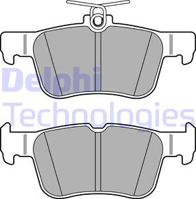 Delphi LP3590 - Тормозные колодки, дисковые, комплект www.autospares.lv