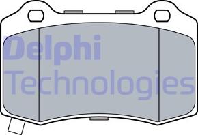 Delphi LP3547 - Тормозные колодки, дисковые, комплект www.autospares.lv