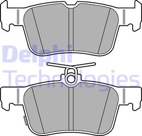 Delphi LP3607 - Тормозные колодки, дисковые, комплект www.autospares.lv