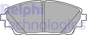 Delphi LP3633 - Тормозные колодки, дисковые, комплект www.autospares.lv