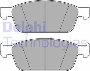 Delphi LP3672 - Тормозные колодки, дисковые, комплект www.autospares.lv