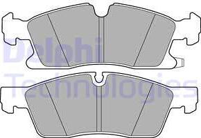 Delphi LP3173 - Тормозные колодки, дисковые, комплект www.autospares.lv