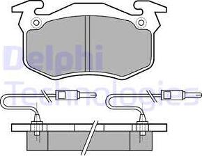 Delphi LP382 - Brake Pad Set, disc brake www.autospares.lv