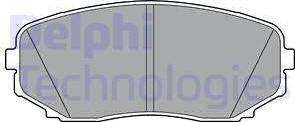 Delphi LP3399 - Тормозные колодки, дисковые, комплект www.autospares.lv