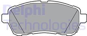 Delphi LP3364 - Тормозные колодки, дисковые, комплект www.autospares.lv