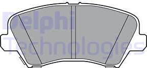 Delphi LP3361 - Тормозные колодки, дисковые, комплект www.autospares.lv