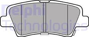 Delphi LP3309 - Тормозные колодки, дисковые, комплект www.autospares.lv