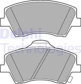 Delphi LP3264 - Тормозные колодки, дисковые, комплект www.autospares.lv