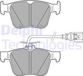 Delphi LP3267 - Тормозные колодки, дисковые, комплект www.autospares.lv