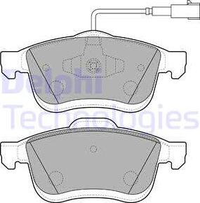 Delphi LP3270 - Тормозные колодки, дисковые, комплект www.autospares.lv