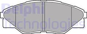 Delphi LP2496 - Тормозные колодки, дисковые, комплект www.autospares.lv