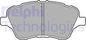 Delphi LP2474 - Тормозные колодки, дисковые, комплект www.autospares.lv