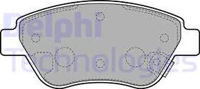 Delphi LP2478 - Тормозные колодки, дисковые, комплект www.autospares.lv