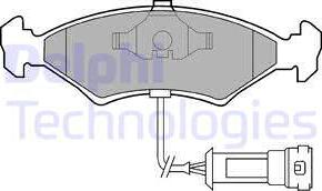 Delphi LP255 - Тормозные колодки, дисковые, комплект www.autospares.lv