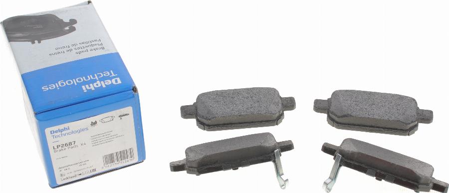 Delphi LP2687 - Brake Pad Set, disc brake www.autospares.lv