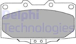 Delphi LP2044 - Тормозные колодки, дисковые, комплект www.autospares.lv