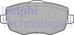 Delphi LP2064 - Тормозные колодки, дисковые, комплект www.autospares.lv