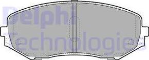 Delphi LP2001-18B1 - Тормозные колодки, дисковые, комплект www.autospares.lv