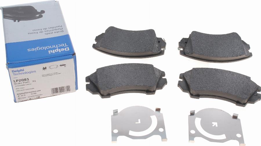 Delphi LP2081 - Brake Pad Set, disc brake www.autospares.lv