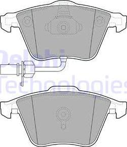 Delphi LP2032 - Тормозные колодки, дисковые, комплект www.autospares.lv