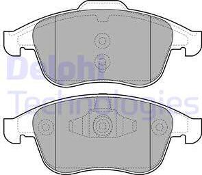 Delphi LP2079-18B1 - Bremžu uzliku kompl., Disku bremzes www.autospares.lv