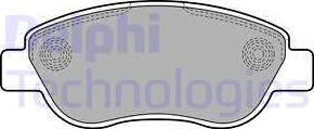 Delphi LP2075 - Тормозные колодки, дисковые, комплект www.autospares.lv