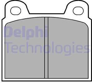 Delphi LP20 - Тормозные колодки, дисковые, комплект www.autospares.lv