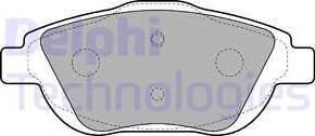 Delphi LP2164-18B1 - Тормозные колодки, дисковые, комплект www.autospares.lv