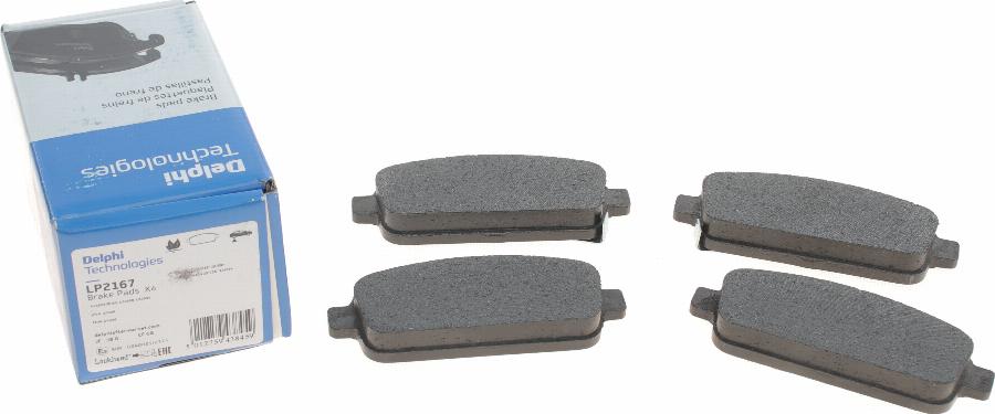 Delphi LP2167 - Brake Pad Set, disc brake www.autospares.lv