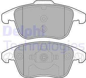 Delphi LP2100-18B1 - Тормозные колодки, дисковые, комплект www.autospares.lv