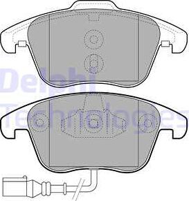 Delphi LP2110 - Тормозные колодки, дисковые, комплект www.autospares.lv