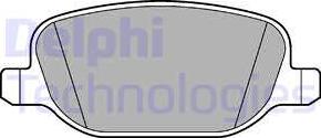 Delphi LP2297 - Тормозные колодки, дисковые, комплект www.autospares.lv