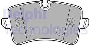 Delphi LP2226 - Тормозные колодки, дисковые, комплект www.autospares.lv