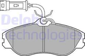 Delphi LP706 - Тормозные колодки, дисковые, комплект www.autospares.lv