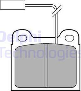 Delphi LP711 - Тормозные колодки, дисковые, комплект www.autospares.lv