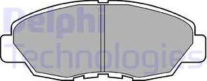 Delphi LP734 - Тормозные колодки, дисковые, комплект www.autospares.lv