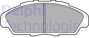 Delphi LP733 - Тормозные колодки, дисковые, комплект www.autospares.lv