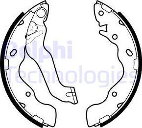 Delphi LS1953 - Brake Shoe Set www.autospares.lv