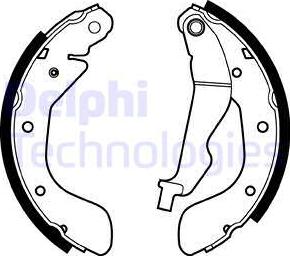 Delphi LS1969 - Brake Shoe Set www.autospares.lv