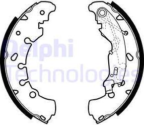 Delphi LS1980 - Brake Shoe Set www.autospares.lv