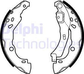 Delphi LS1929 - Brake Shoe Set www.autospares.lv