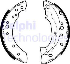 Delphi LS1921 - Brake Shoe Set www.autospares.lv