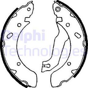 Delphi LS1610 - Brake Shoe Set www.autospares.lv