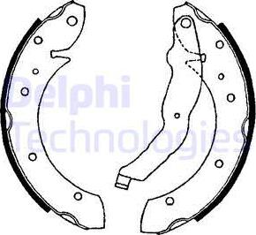 Delphi LS1634 - Brake Shoe Set www.autospares.lv