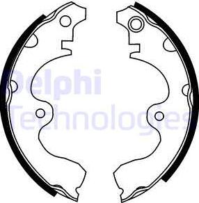 Delphi LS1638 - Brake Shoe Set www.autospares.lv