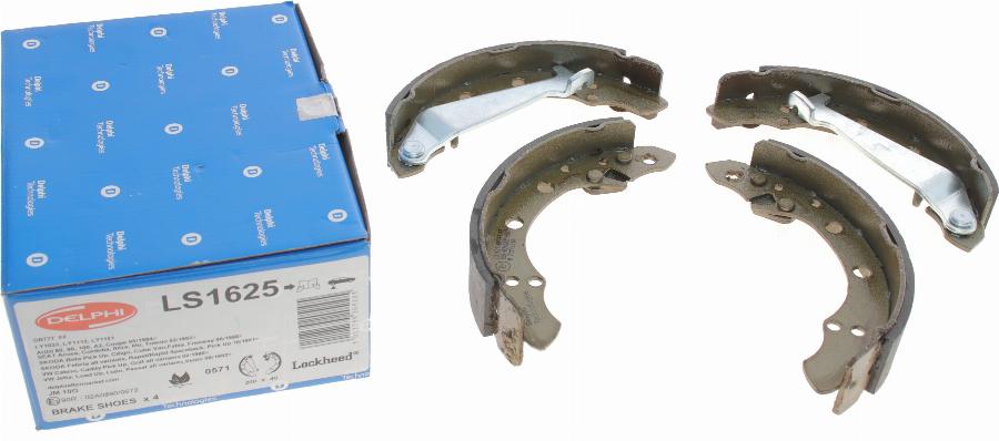 Delphi LS1625 - Brake Shoe Set www.autospares.lv